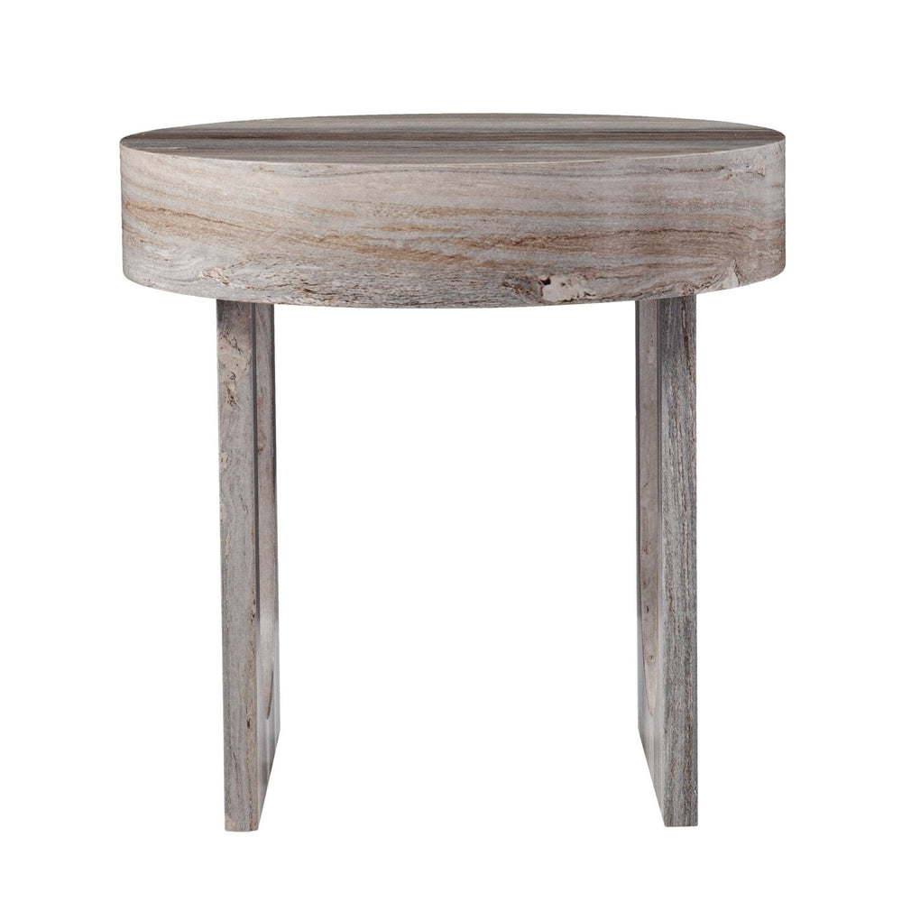 20" Brown Manufactured Wood Round End Table - Homeroots