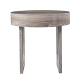 20" Brown Manufactured Wood Round End Table - Homeroots