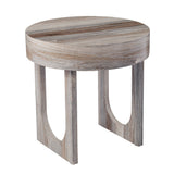 20" Brown Manufactured Wood Round End Table - Homeroots - Flyclothing LLC