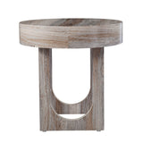 20" Brown Manufactured Wood Round End Table - Homeroots - Flyclothing LLC