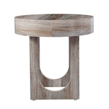 20" Brown Manufactured Wood Round End Table - Homeroots