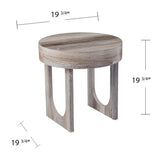 20" Brown Manufactured Wood Round End Table - Homeroots - Flyclothing LLC