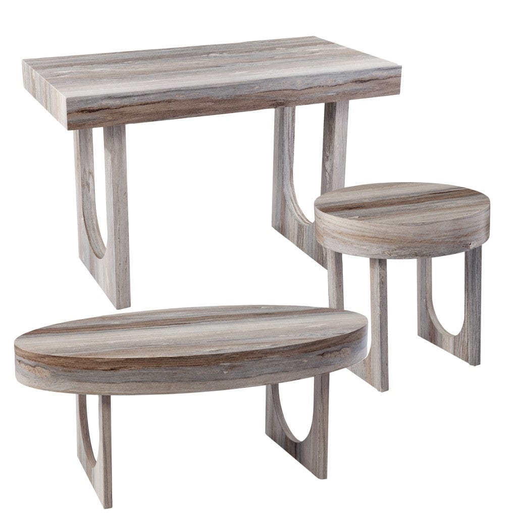 20" Brown Manufactured Wood Round End Table - Homeroots - Flyclothing LLC