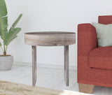20" Brown Manufactured Wood Round End Table - Homeroots - Flyclothing LLC