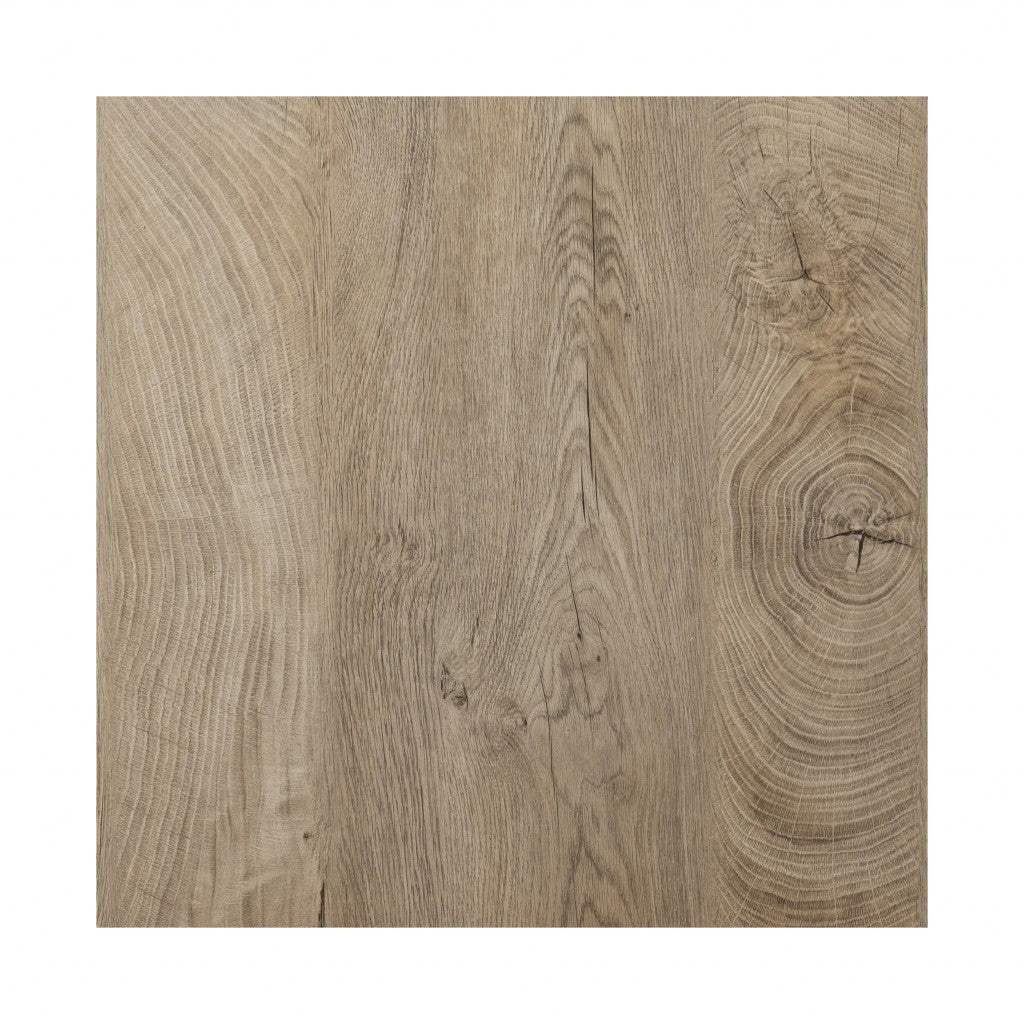 20" Natural Wood Manufactured Wood And Iron Square End Table - Homeroots - Flyclothing LLC
