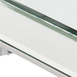 22" Silver And Clear Mirrored Glass Square End Table - Homeroots - Flyclothing LLC