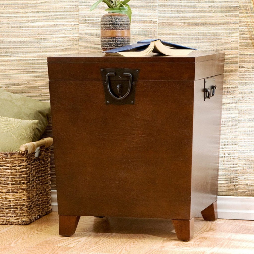 24" Brown Solid Wood And Manufactured Wood Square End Table - Homeroots - Flyclothing LLC