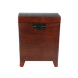24" Brown Solid Wood And Manufactured Wood Square End Table - Homeroots