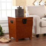 24" Brown Solid Wood Square End Table - Homeroots