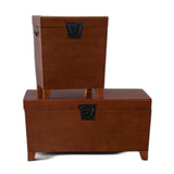 24" Brown Solid Wood Square End Table - Homeroots