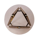 24" Champagne Glass And Iron Round End Table - Homeroots - Flyclothing LLC