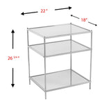27" Chrome Glass And Iron Rectangular Mirrored End Table With Shelf - Homeroots - Flyclothing LLC