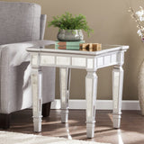 24" Silver Glass Square End Table - Homeroots