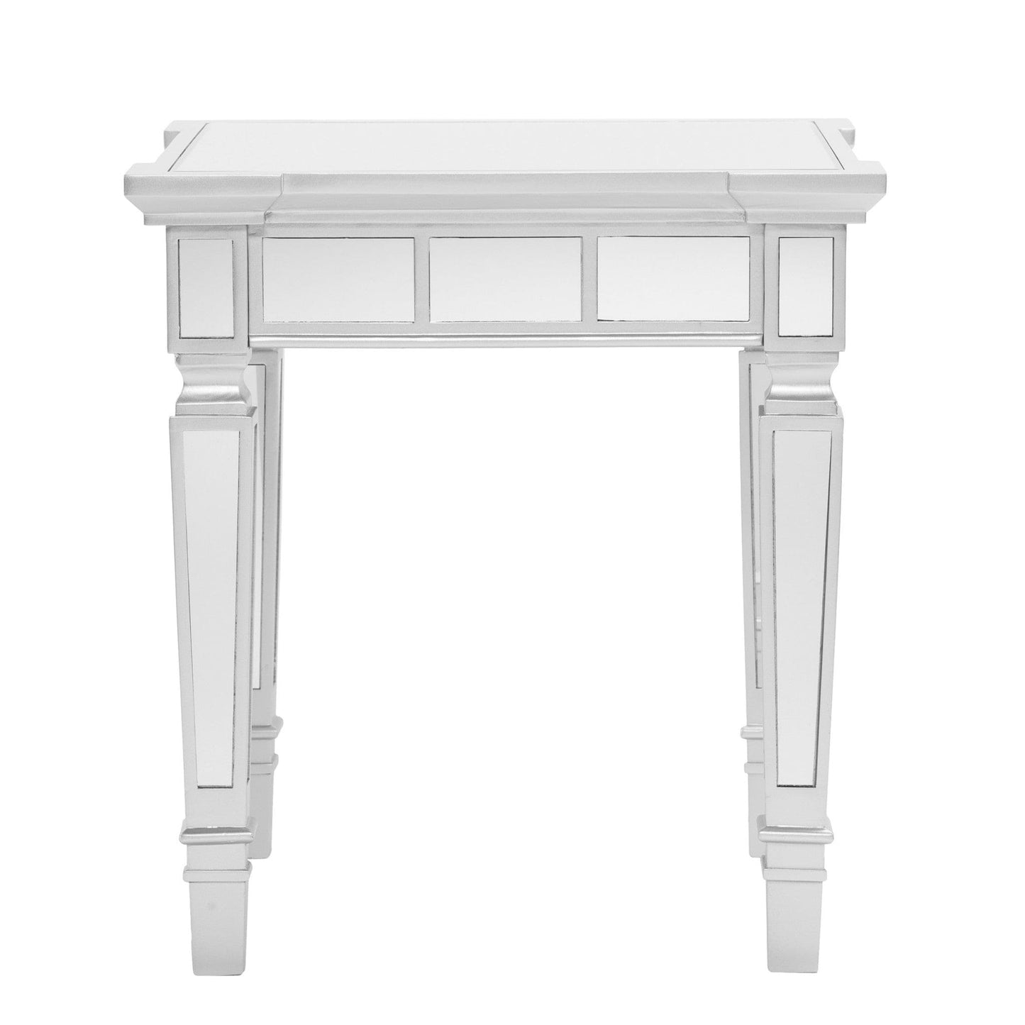 24" Silver Glass Square End Table - Homeroots - Flyclothing LLC