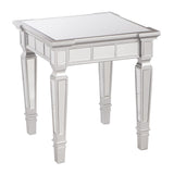 24" Silver Glass Square End Table - Homeroots - Flyclothing LLC