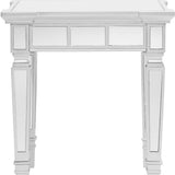 24" Silver Glass Square End Table - Homeroots