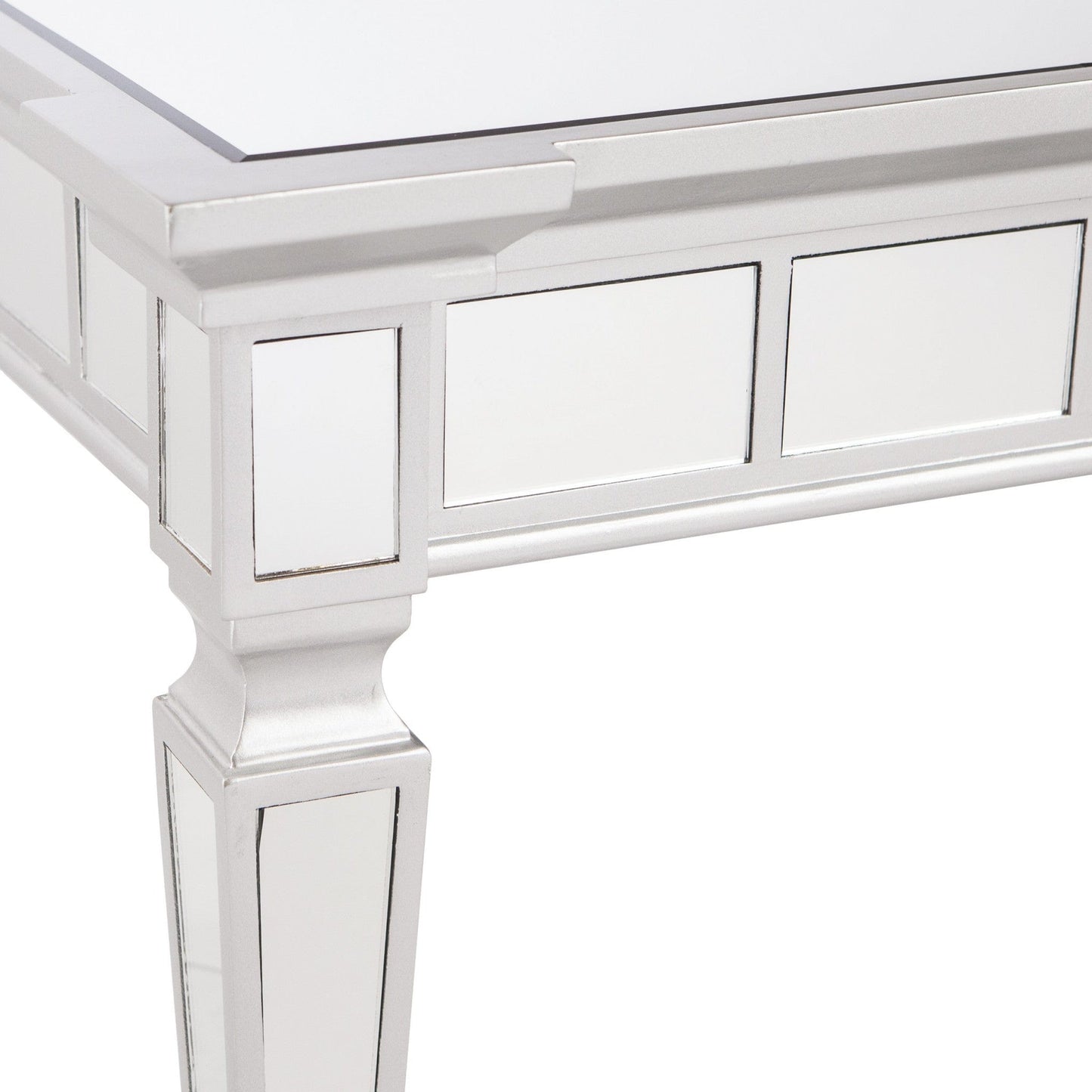 24" Silver Glass Square End Table - Homeroots - Flyclothing LLC
