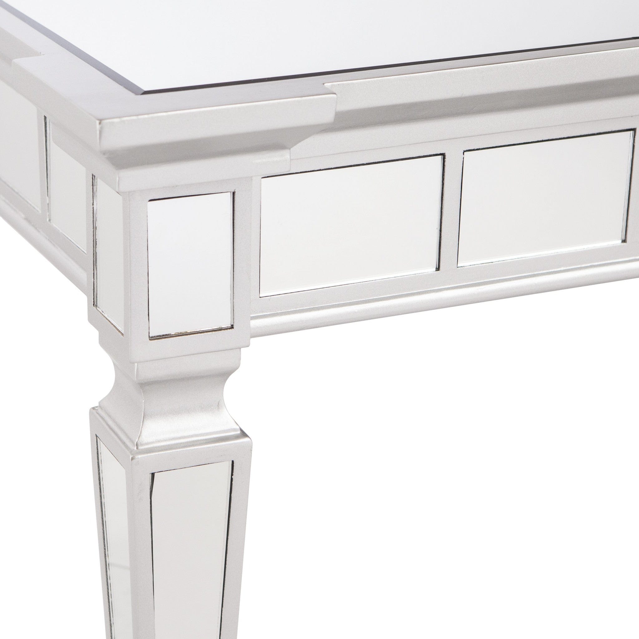 24" Silver Glass Square End Table - Homeroots - Flyclothing LLC
