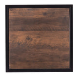 22" Black Glass And Iron Square End Table With Drawer With Shelf - Homeroots