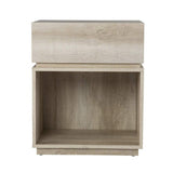 24" Brown Manufactured Wood Rectangular End Table With Drawer With Shelf - Homeroots - Flyclothing LLC
