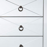 26" Silver End Table With Three Drawers - Homeroots - Flyclothing LLC