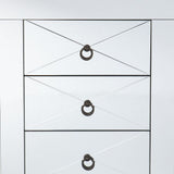26" Silver End Table With Three Drawers - Homeroots - Flyclothing LLC