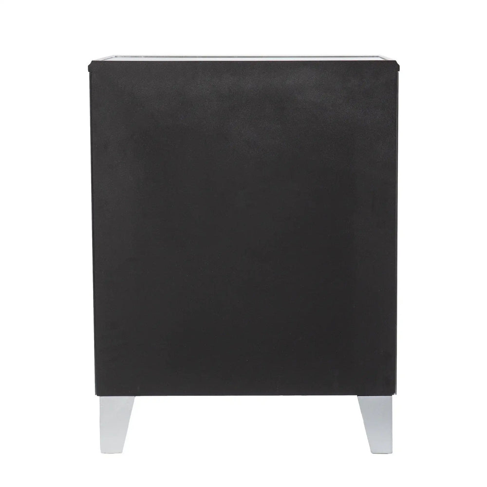 26" Silver End Table With Three Drawers - Homeroots