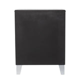 26" Silver End Table With Three Drawers - Homeroots