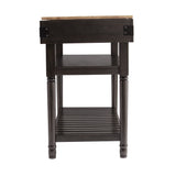 Brown and Natural 48" Kitchen Island With Storage - Homeroots