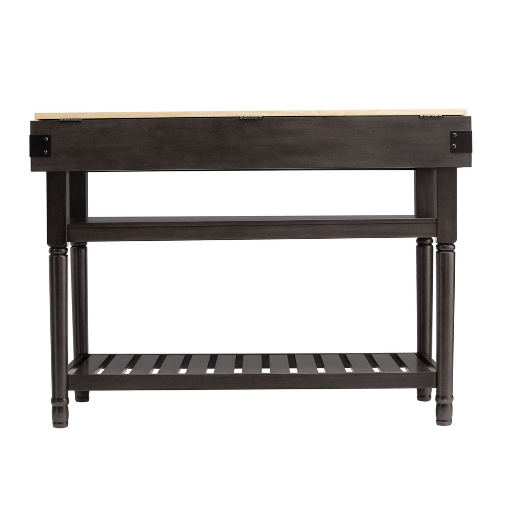 Brown and Natural 48" Kitchen Island With Storage - Homeroots - Flyclothing LLC