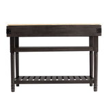 Brown and Natural 48" Kitchen Island With Storage - Homeroots