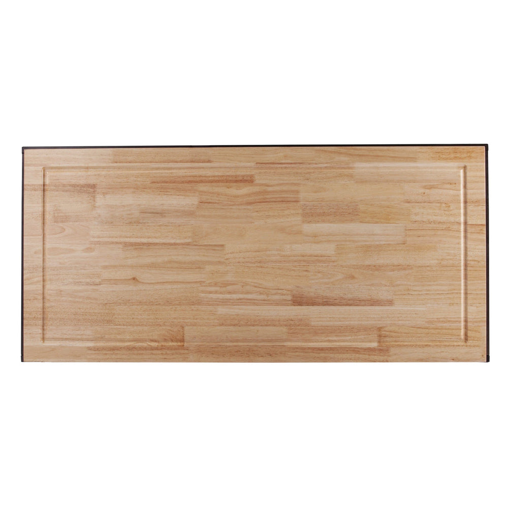 Brown and Natural 48" Kitchen Island With Storage - Homeroots - Flyclothing LLC