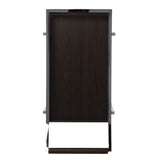 Brown and Silver Iron Rolling Bar Cart - Homeroots - Flyclothing LLC