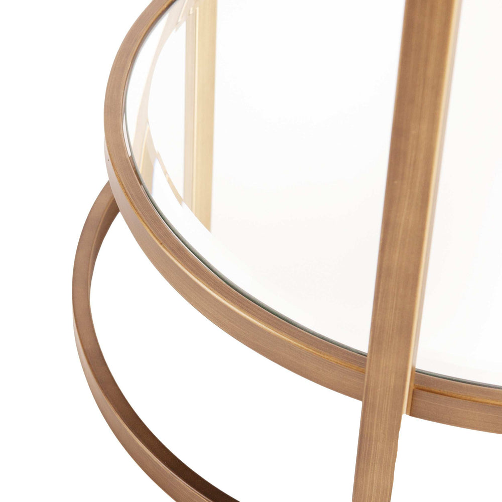 Gold and Silver Metal And Mirrored Glass Bar Cart - Homeroots - Flyclothing LLC