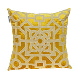 18" Mustard Yellow Velvet Throw Pillow - Homeroots