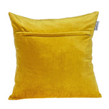 18" Mustard Yellow Velvet Throw Pillow - Homeroots