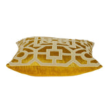 18" Mustard Yellow Velvet Throw Pillow - Homeroots