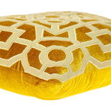 18" Mustard Yellow Velvet Throw Pillow - Homeroots - Flyclothing LLC