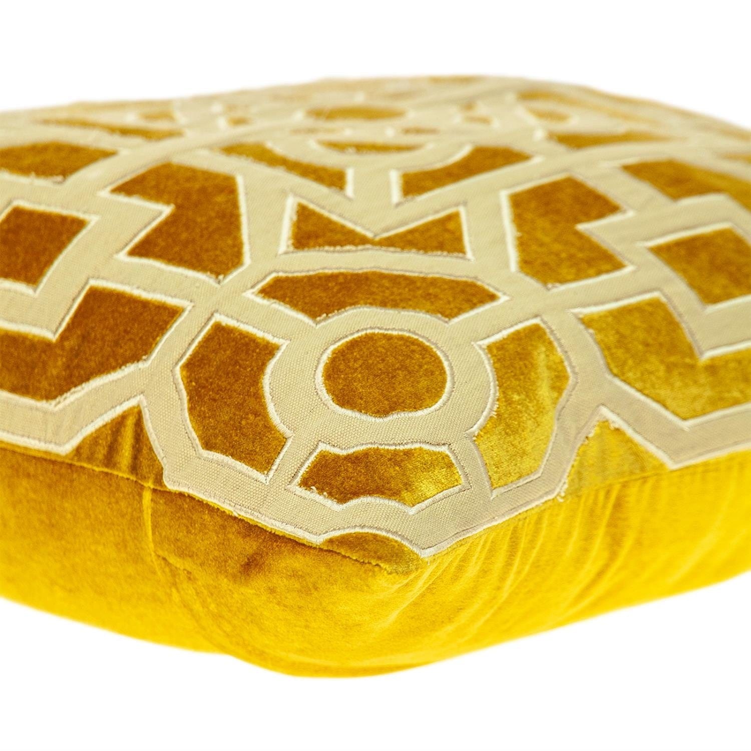 18" Mustard Yellow Velvet Throw Pillow - Homeroots - Flyclothing LLC