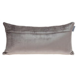 12" X 24" Green Striped Velvet Throw Pillow - Homeroots