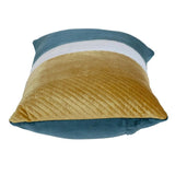 12" X 24" Sea Green Striped Velvet Throw Pillow - Homeroots