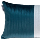 12" X 24" Sea Green Striped Velvet Throw Pillow - Homeroots - Flyclothing LLC