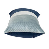 12" X 24" Navy Blue Striped Velvet Throw Pillow - Homeroots