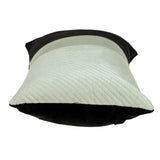 12" X 24" Black and White Striped Velvet Throw Pillow - Homeroots