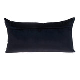 Brown Gold and Black Tufted Velvet Lumbar Pillow - Homeroots
