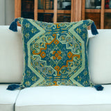 20" MULTICOLOR Cotton Blend Throw Pillow - Homeroots