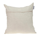 Natural and Golden Metallic Beaded Decorative Throw Pillow - Homeroots - Flyclothing LLC