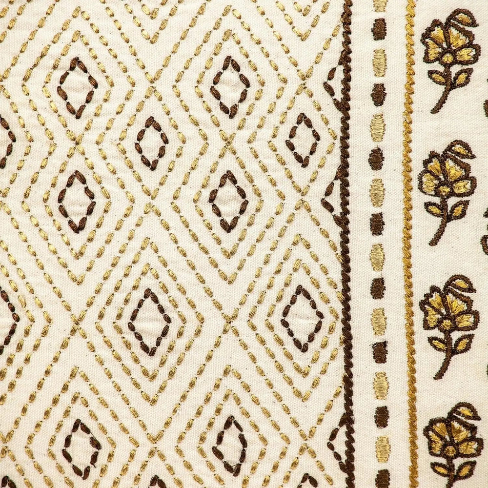 20" Beige Cotton Blend Throw Pillow - Homeroots - Flyclothing LLC