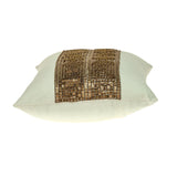 Glam Off White with Golden Sequins Lumbar Throw Pillow - Homeroots