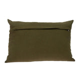 Glam Olive with Gold Sequins Lumbar Throw Pillow - Homeroots